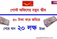 New Post Office Scheme(পোস্ট অফিস স্কিম)