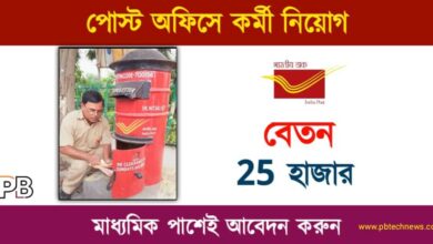 Post Office Recruitment (পোস্ট অফিসে কর্মী নিয়োগ)