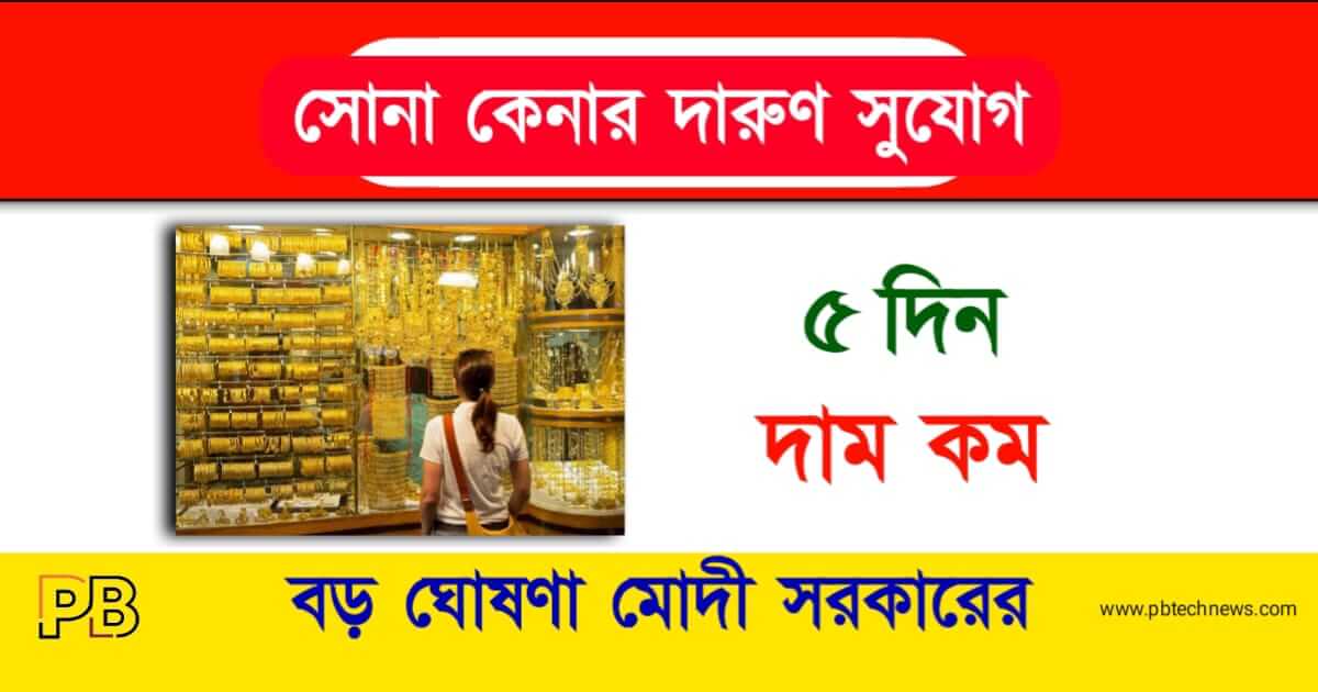 Gold Price Drop (সোনার দামে পতন)