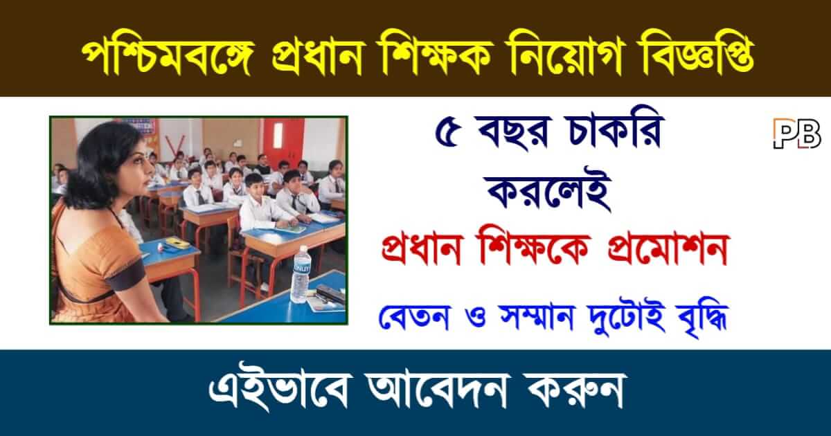 Head Teacher Recruitment (পশ্চিমবঙ্গে প্রধান শিক্ষক নিয়োগ)